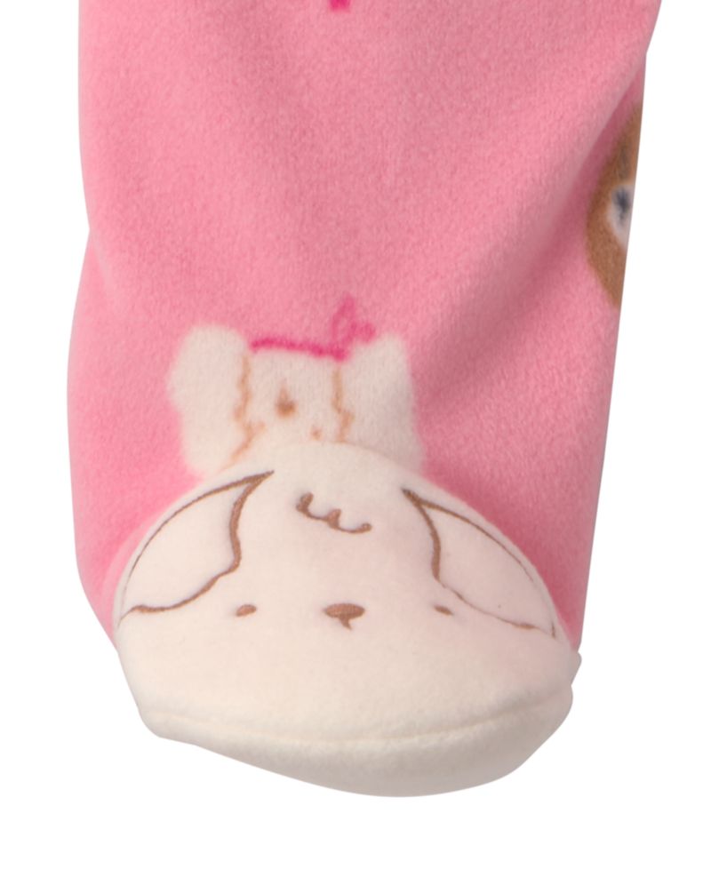 Baby Girls' Dog Fleece 2-Way Zip Sleep & Play