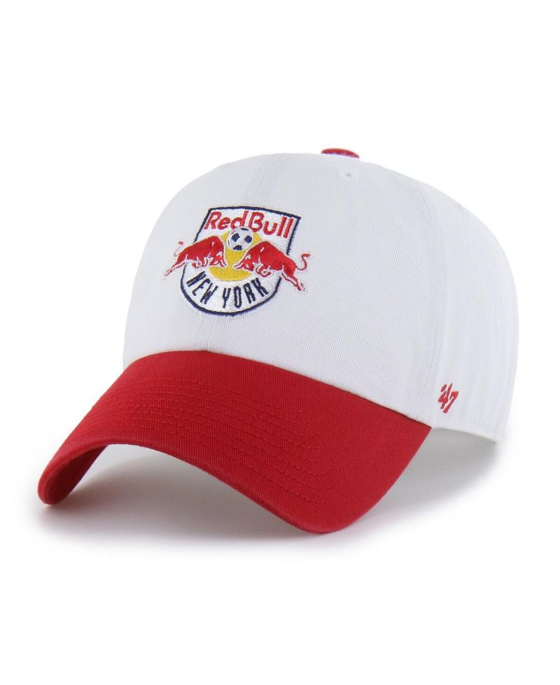 Men's White New York Red Bulls Two-Tone Clean Up Adjustable Hat
