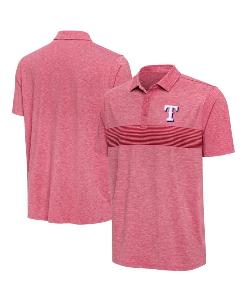 Men's Heather Red Texas Rangers Dashing Polo Shirt