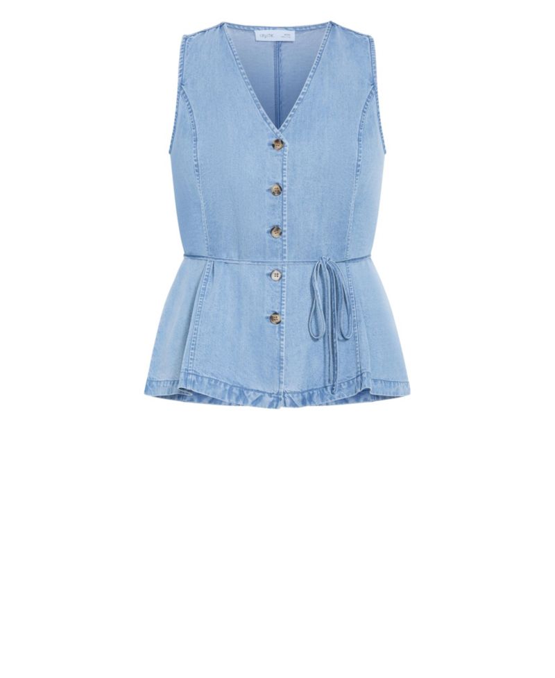 Women's Plus Size Evani Soft Denim Vest