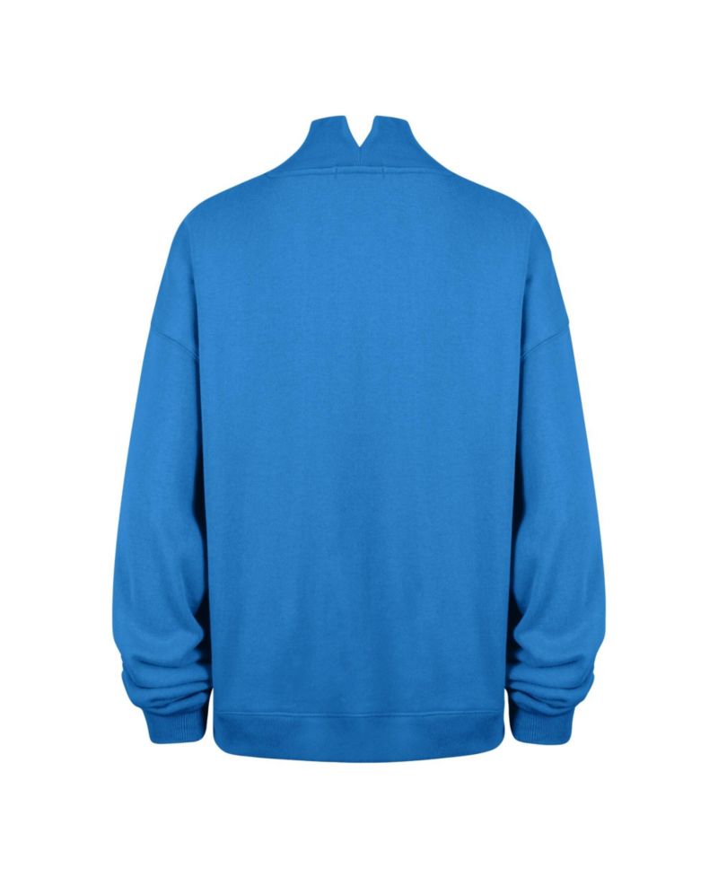 Women's Los Angeles Chargers Vantage Mock Neck Oversized Cropped Sweatshirt