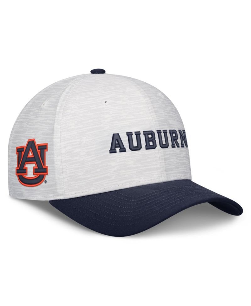 Men's and Women's White/Navy Auburn Tigers Primetime Rise Adjustable Hat
