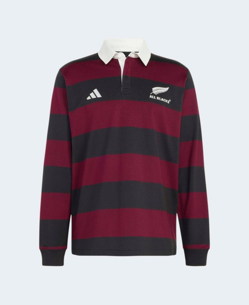 Men's Maroon/Black All Blacks Heritage Long Sleeve Polo Shirt