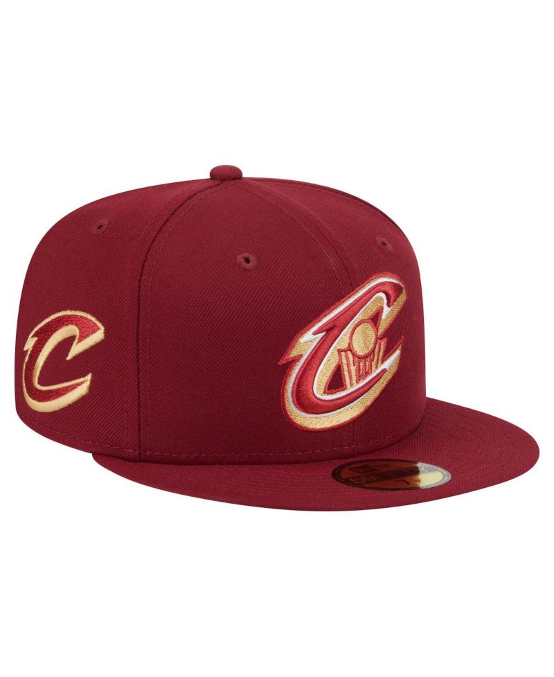 Men's Wine Cleveland Cavaliers Deceptor 59FIFTY Fitted Hat