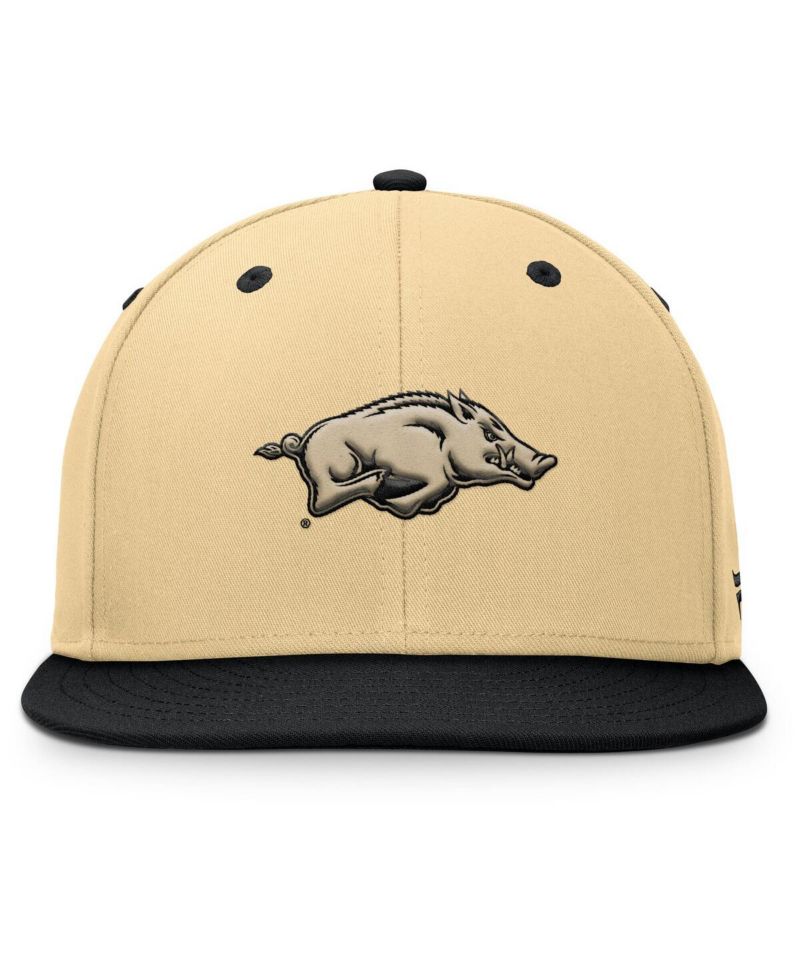 Men's Gold/Black Arkansas Razorbacks Balance Fitted Hat