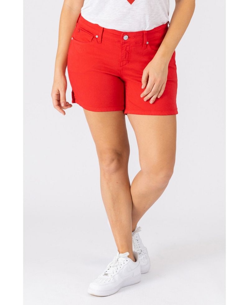 Plus Size Color Shorts with Side Vents