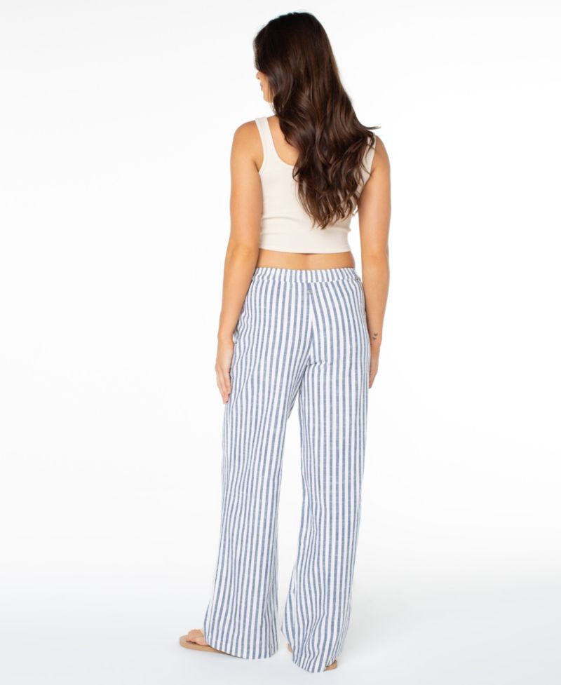 Women's Mavericks Stripe Print Straight-Leg Trousers