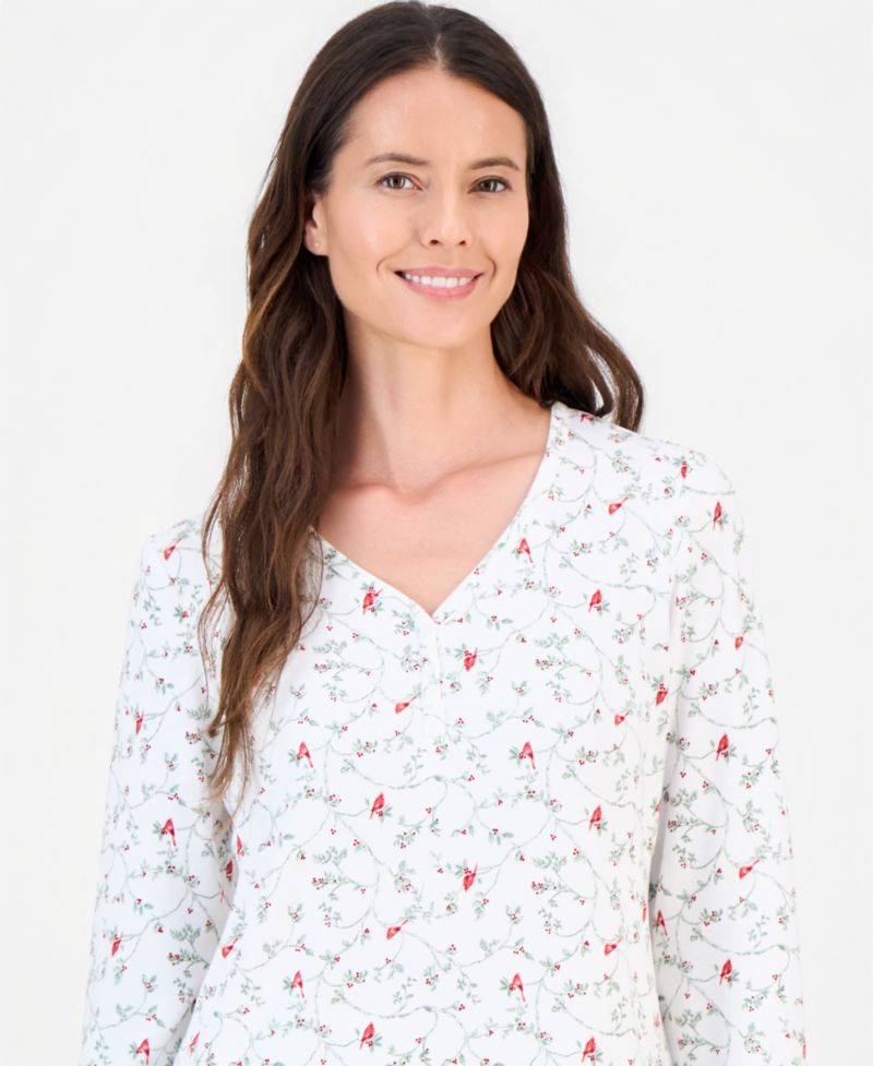 Women's 2-Piece Printed Long-Sleeve Packaged Pajama set