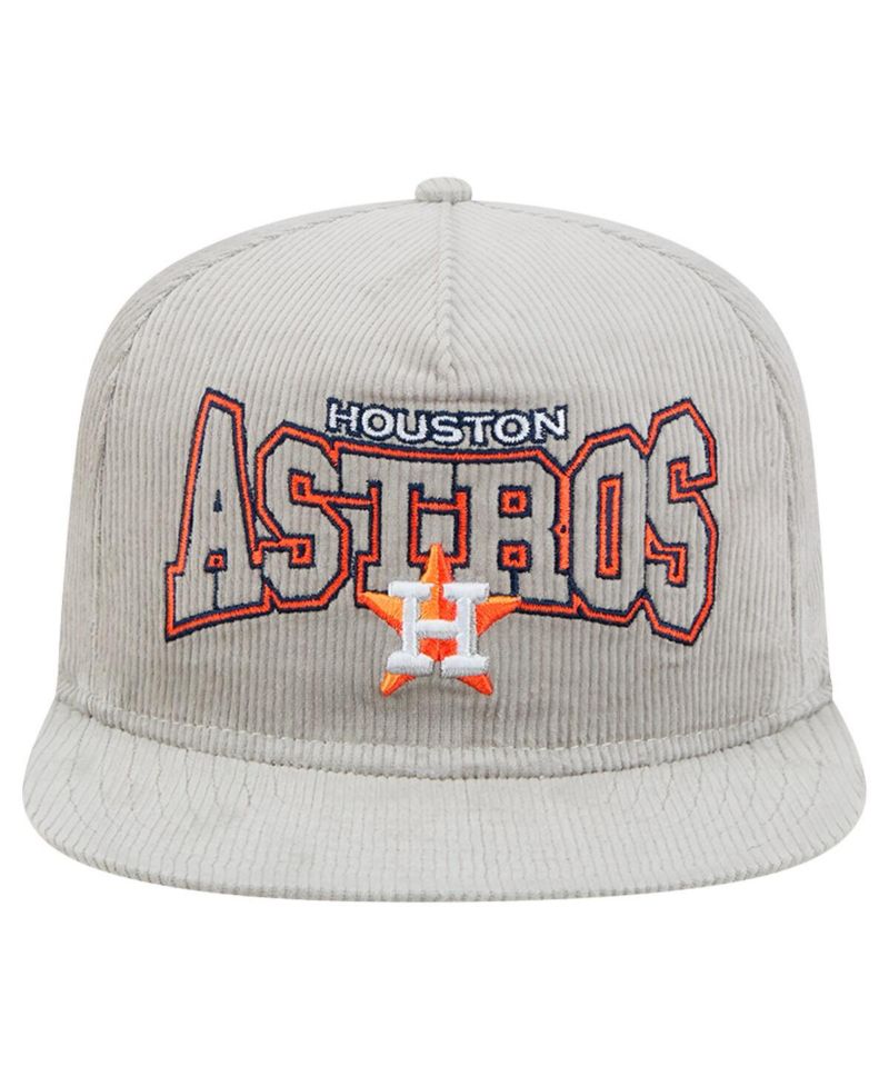 Men's Gray Houston Astros Corduroy Golfer Snapback Hat
