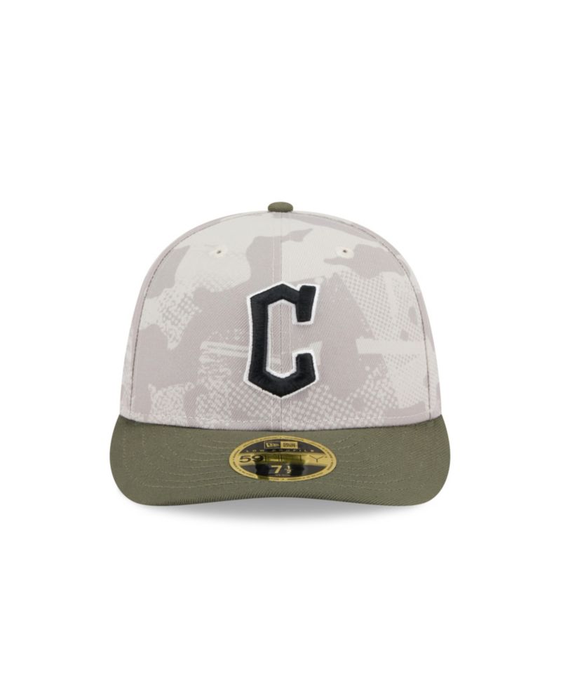 Men's Light Beige/Olive Cleveland Guardians 2025 Armed Forces Day Low Profile 59FIFTY Fitted Hat