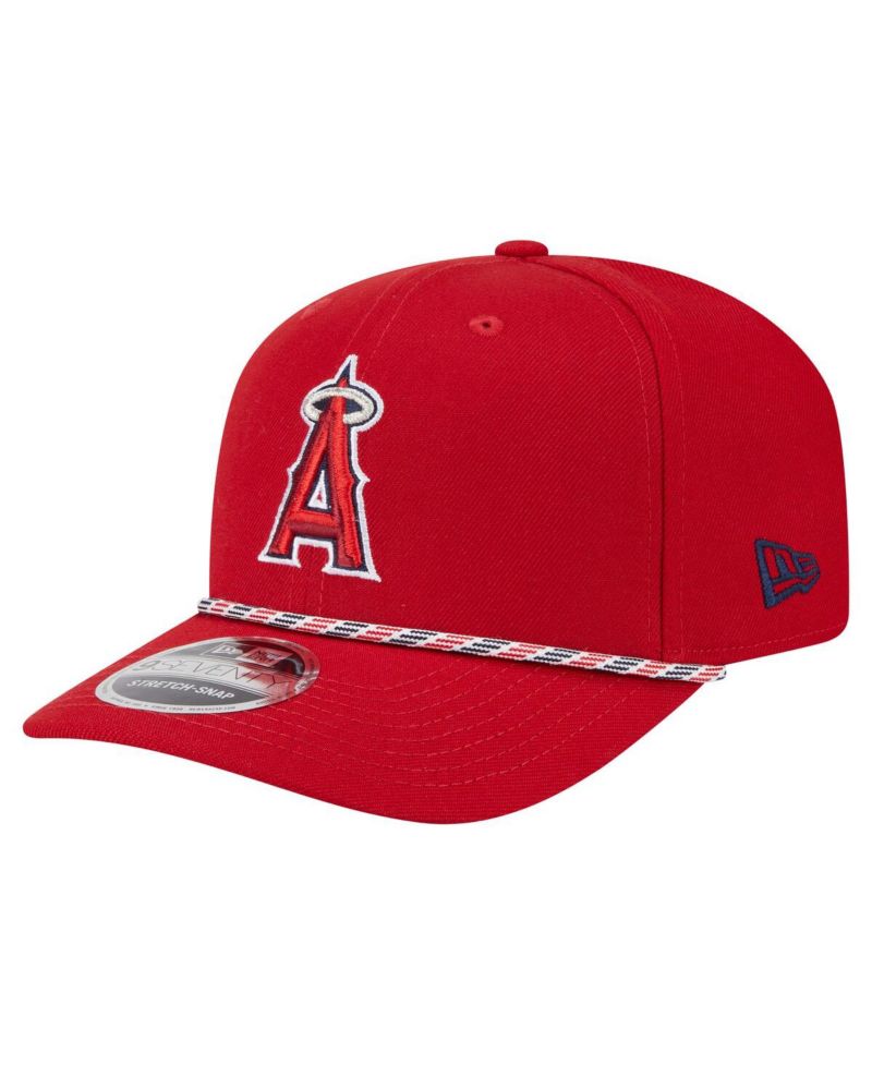 Men's Red Los Angeles Angels Multi-Rope 9SEVENTY Stretch-Snap Hat