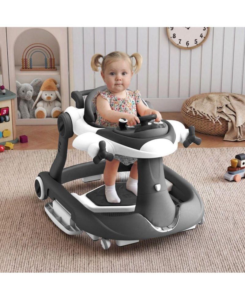 Convertible Baby Activity Walker with Adjustable Height, Foldable Design and Interactive Play Features