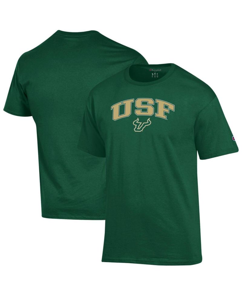 Men's Green South Florida Bulls Arch Over Logo T-Shirt