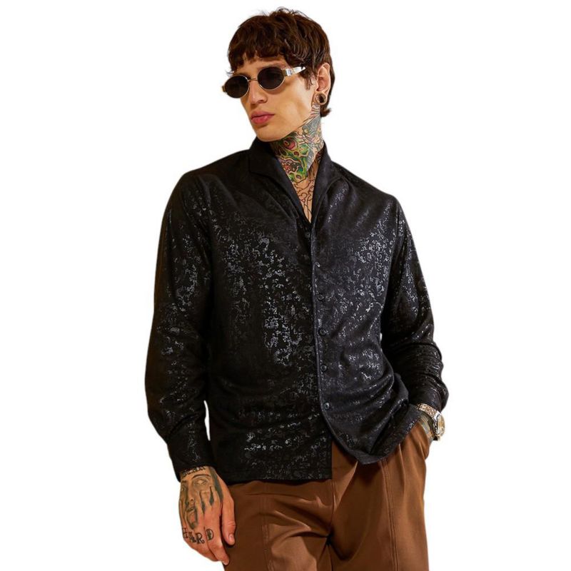 Men's Onyx Black Corroded-Tactile Shirt