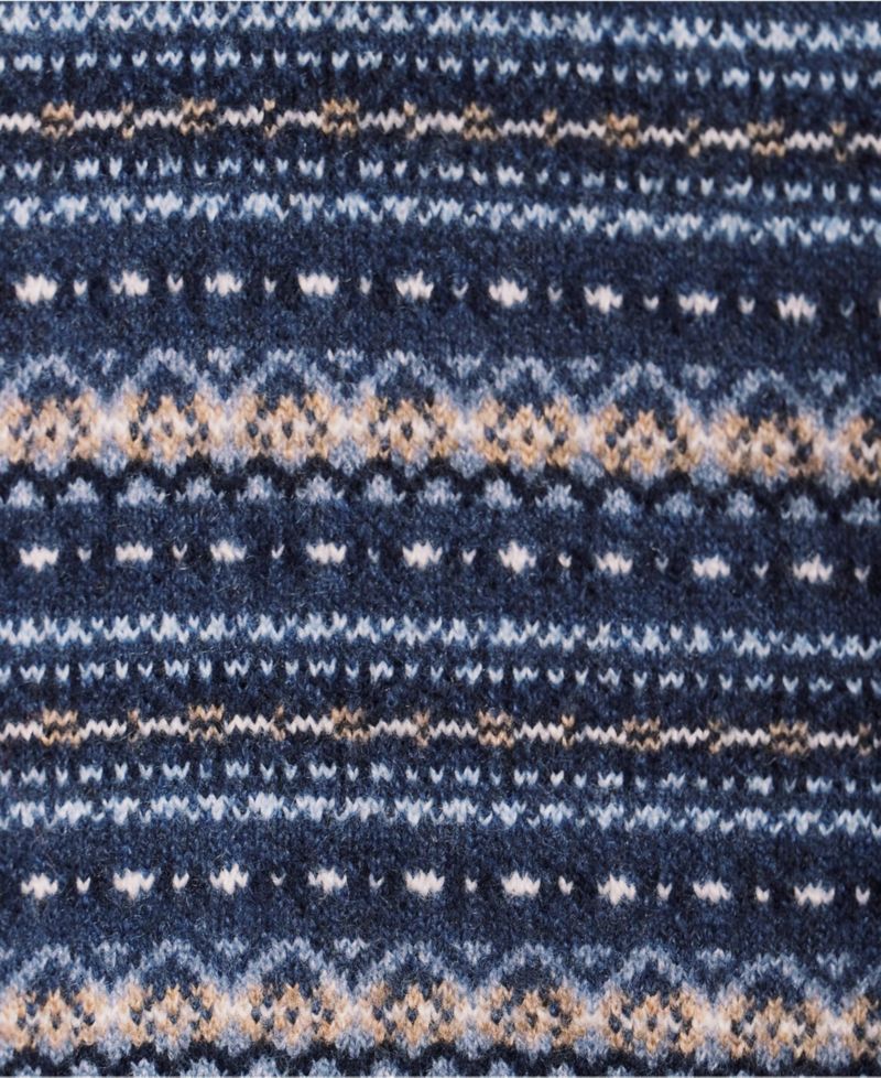 Men's CashTouch Fairisle Long Sleeve Sweater Polo
