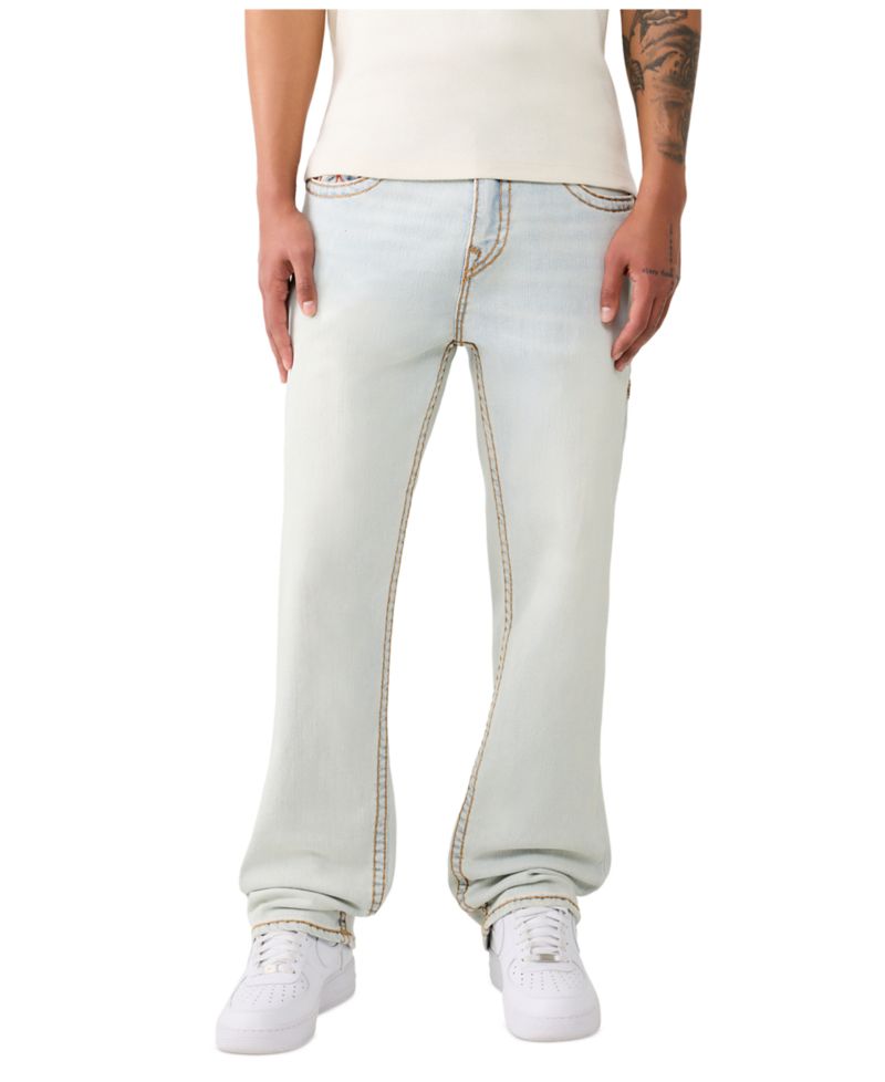 Men's Baggy Light Wash Relaxed-Fit Jeans