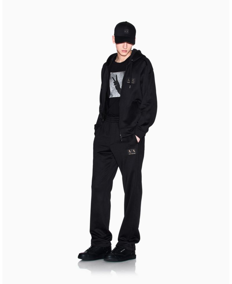 Men's Black and Gold Sweatpants