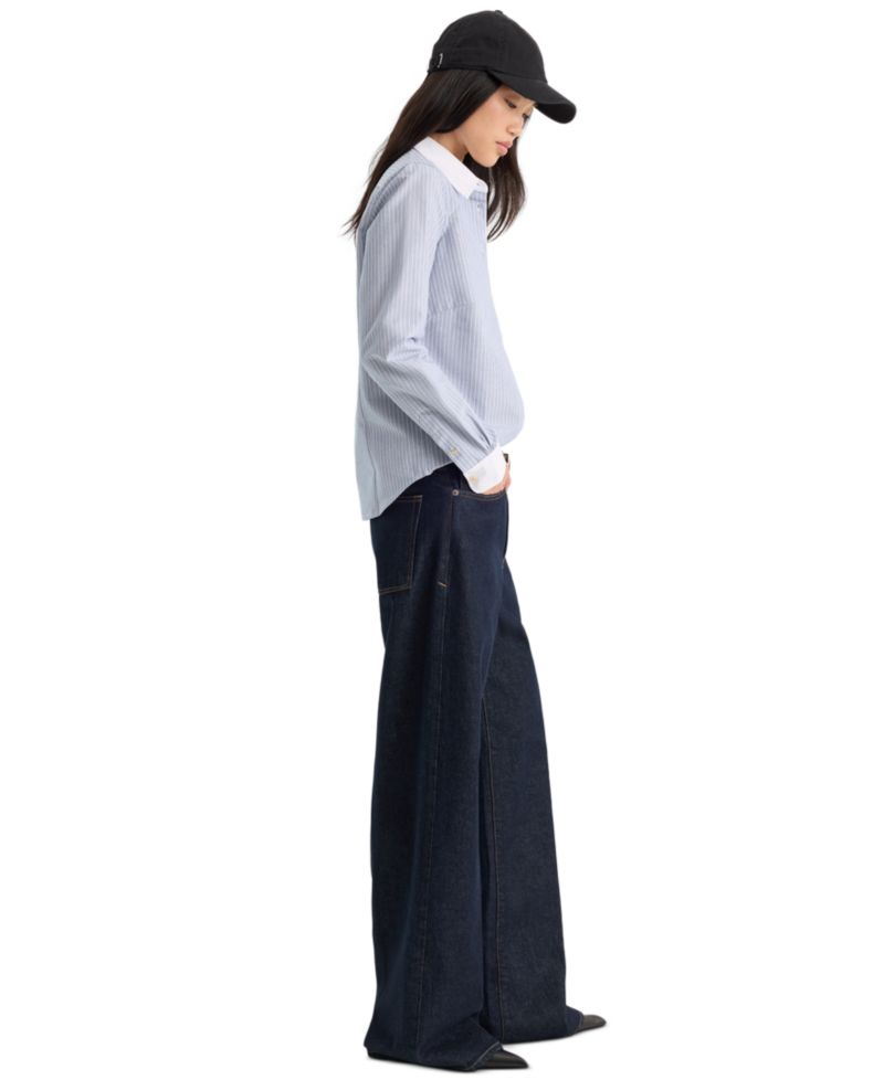 Women's Vintage Low Slung Straight Baggy Jeans