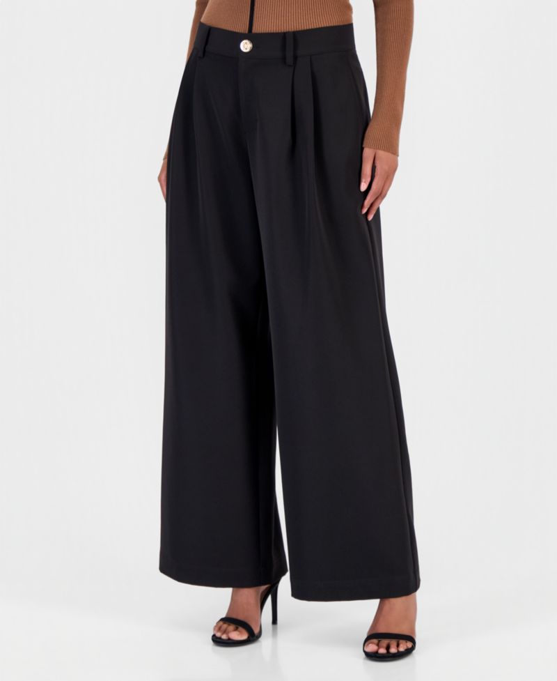 Women's Wide-Leg Pleated Pants