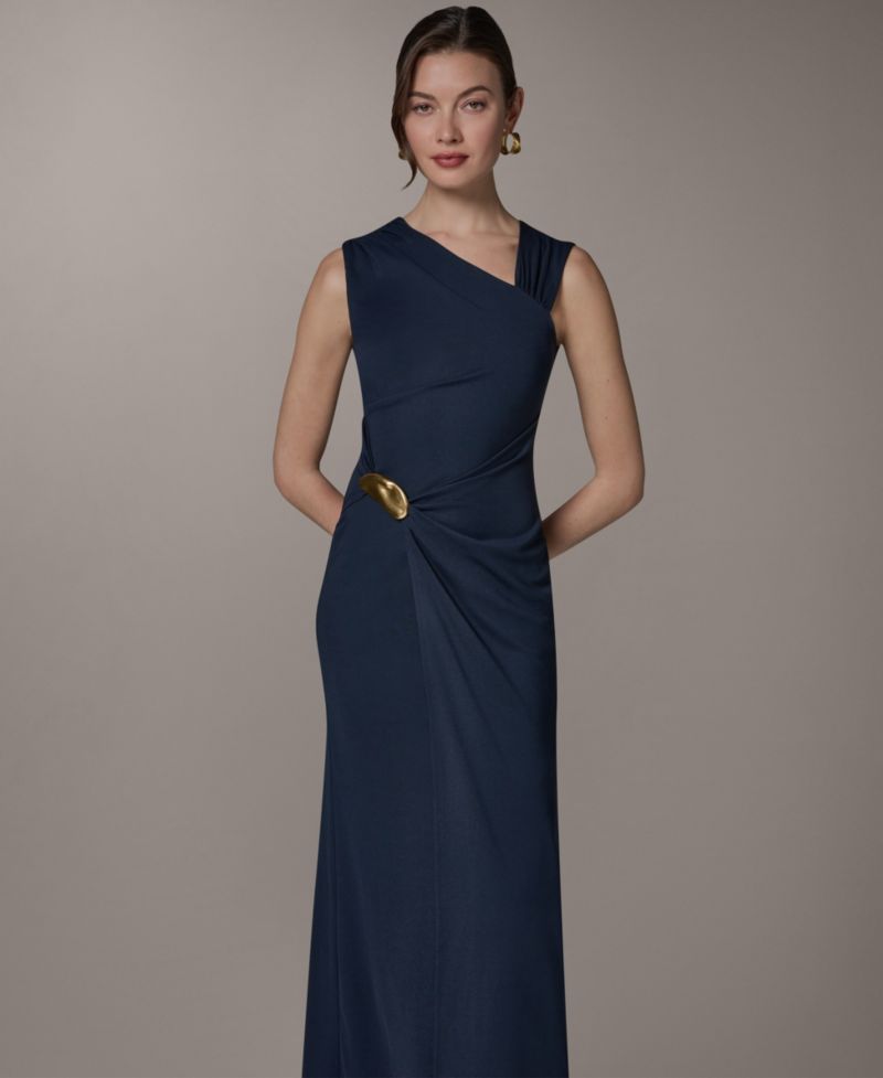 Women's Maxi Sleeveless Hardware Detail Dress