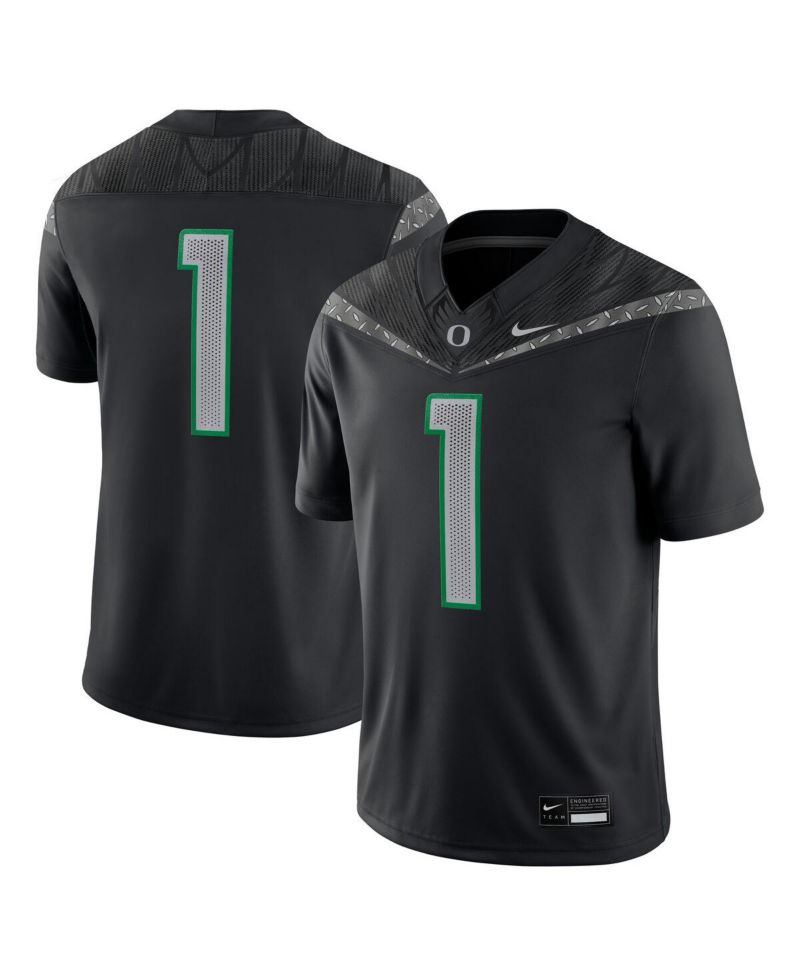 Men's 1 Black Oregon Ducks Game Jersey