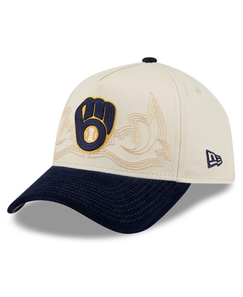 Men's Stone Milwaukee Brewers Western Stitch 9FORTY A-Frame Adjustable Hat