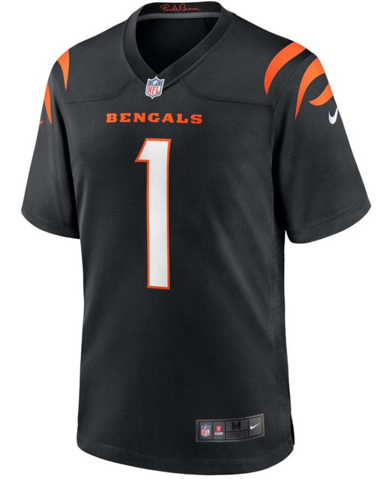 Men's Ja'Marr Chase Black Cincinnati Bengals 2021 NFL Draft First Round Pick Game Jersey