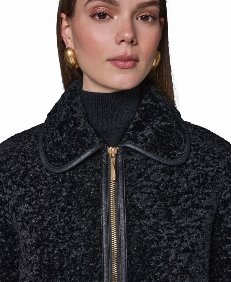 Women's Textured Faux Fur Coat