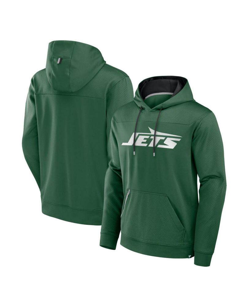 Men's Green New York Jets Defender Pullover Hoodie