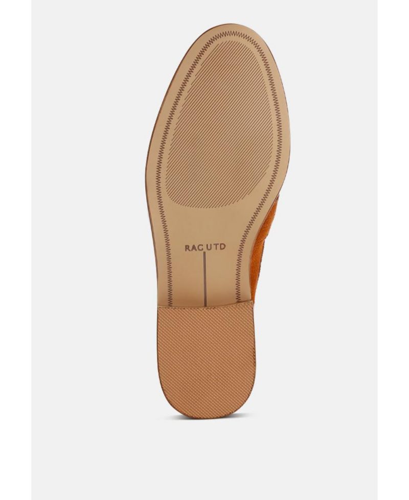 Rag and Co Womens Rhone Tassels Detail Suede Loafers