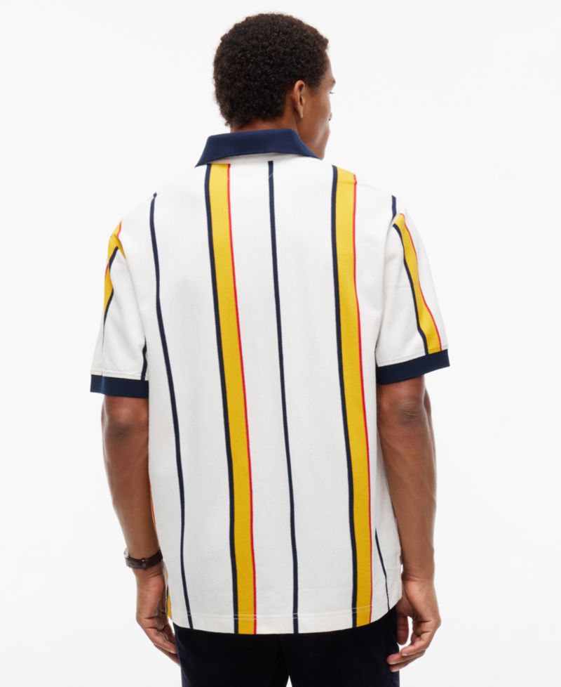 Men's American Icons Stripe Polo Cotton Piqu&eacute; Classic-Fit Polo Shirt