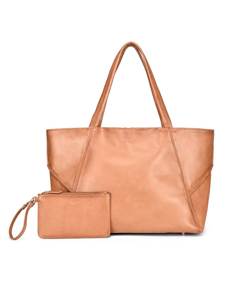 Wishbone Extra-Large Leather Carryall Tote Handbag