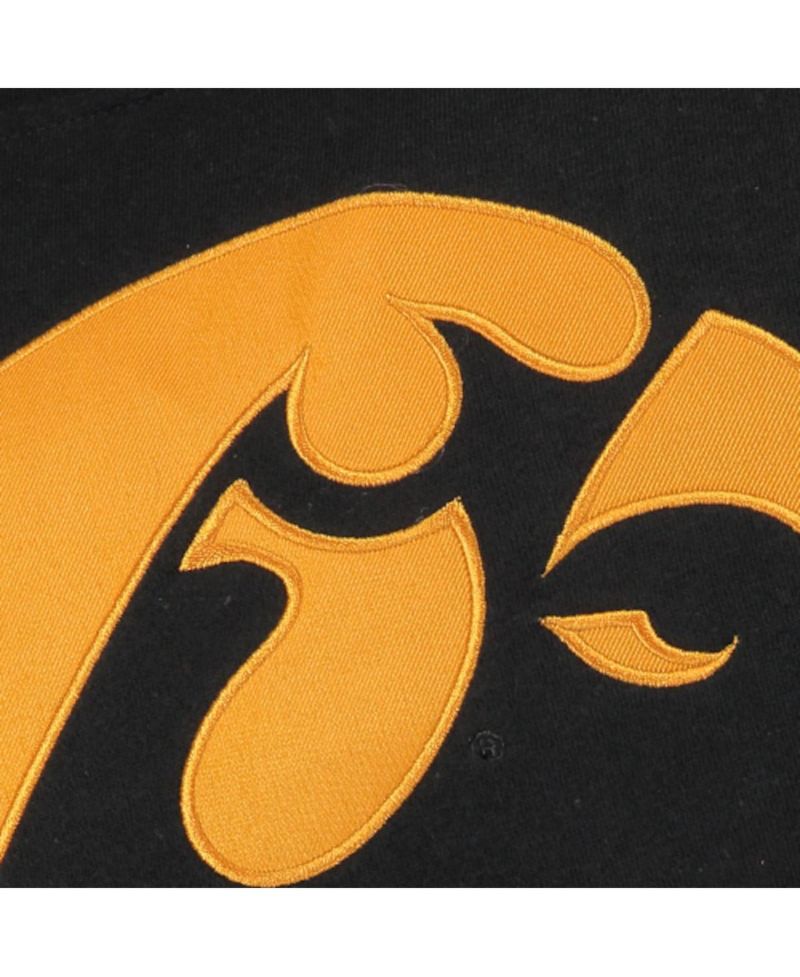 Big Boys Black Iowa Hawkeyes Big Logo Pullover Hoodie