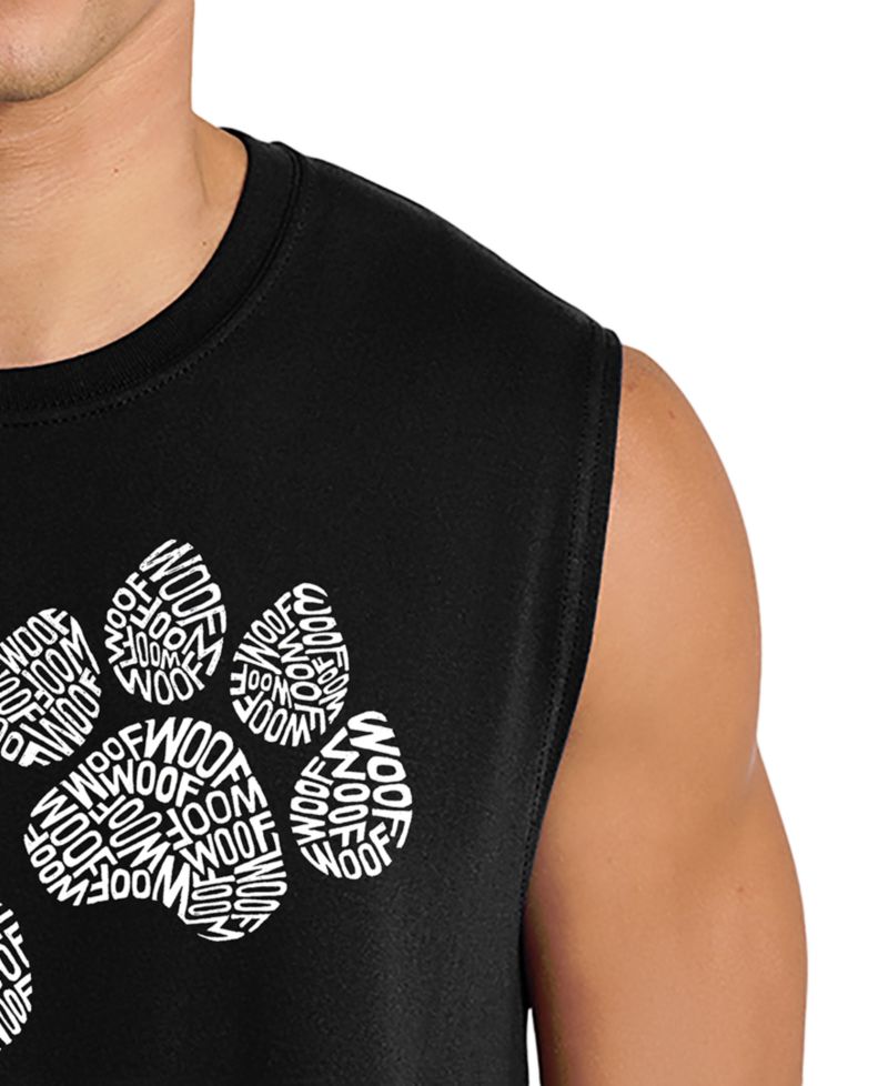 Men's Dog Paw Prints Graphic Tank Top