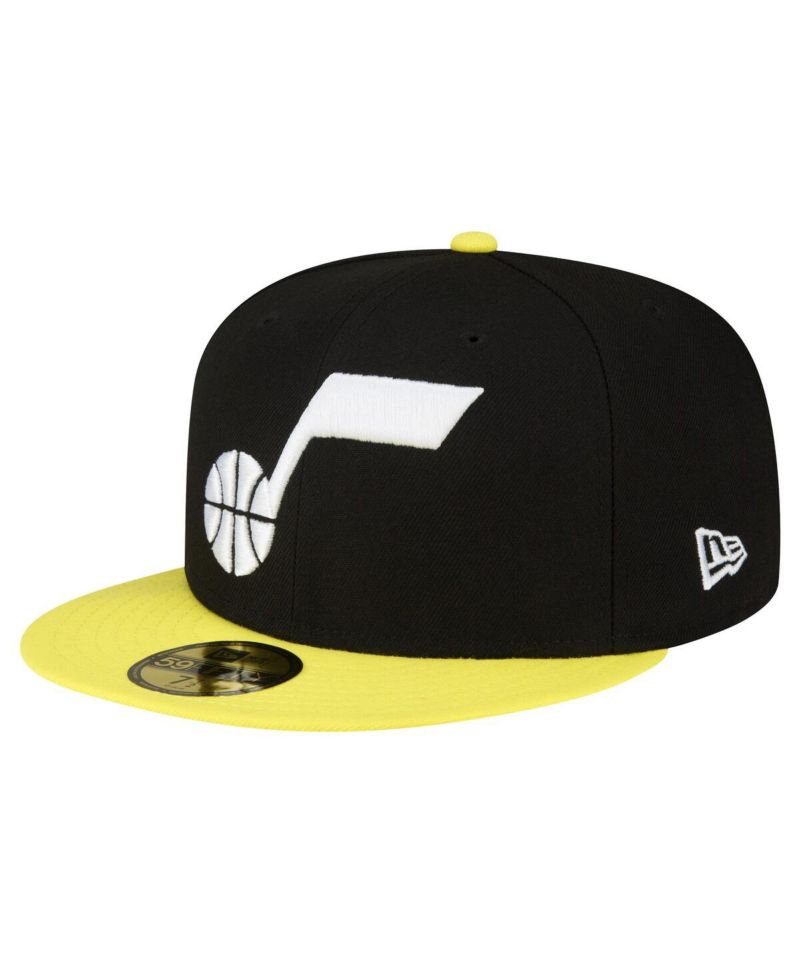 Men's Black, Yellow Utah Jazz 2-Tone 59FIFTY Fitted Hat