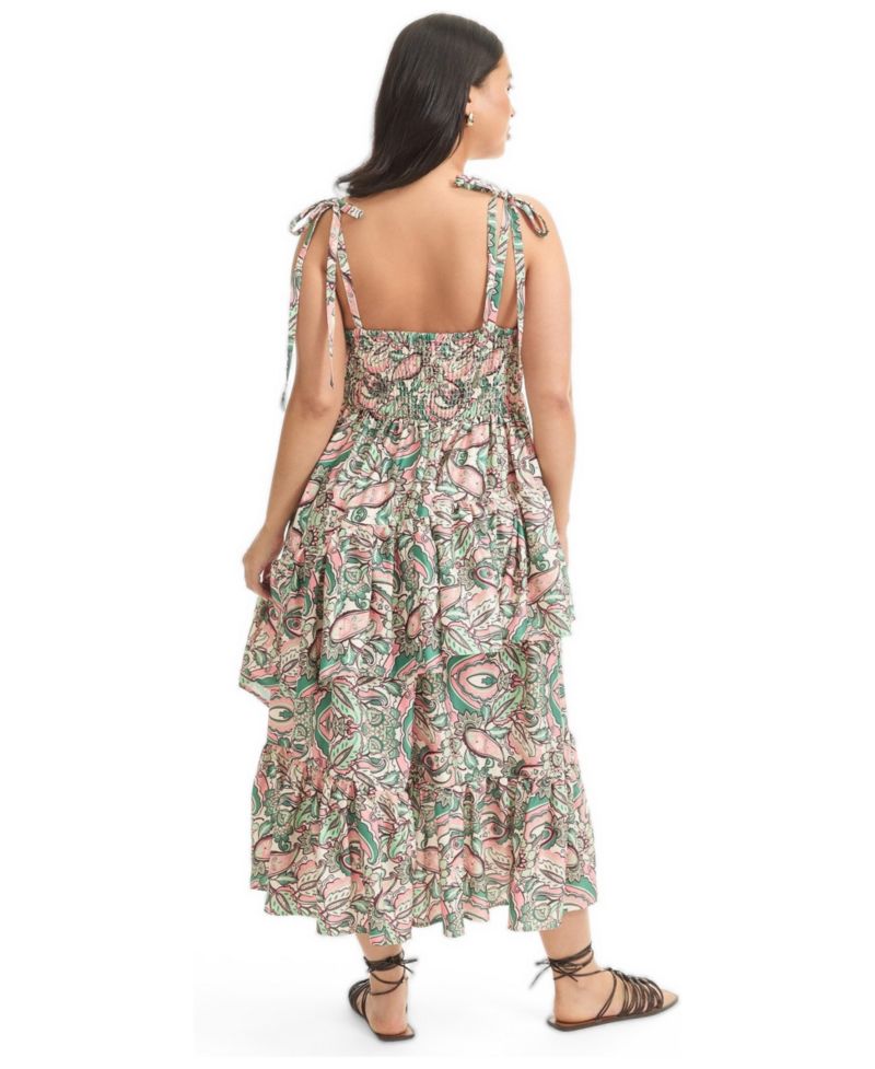 Women's June and Vie Tiered Smocked Midi Dress