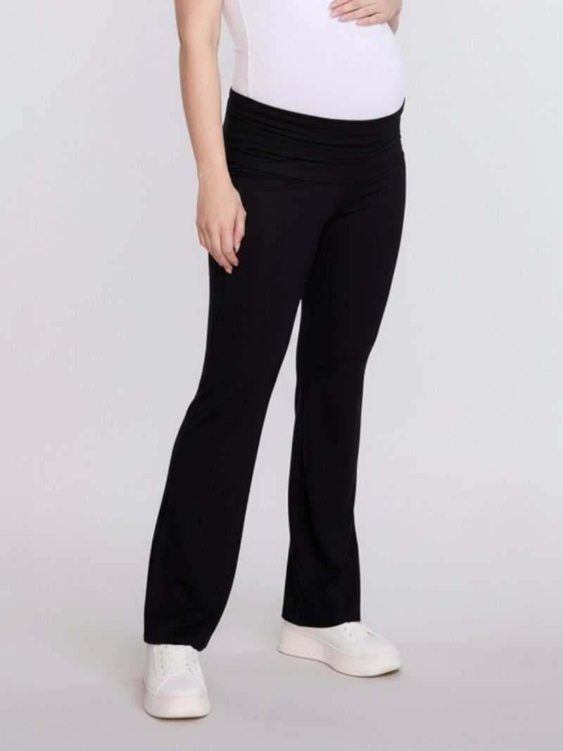Women's Roll Over Waistband Flare Legging - Motherhood