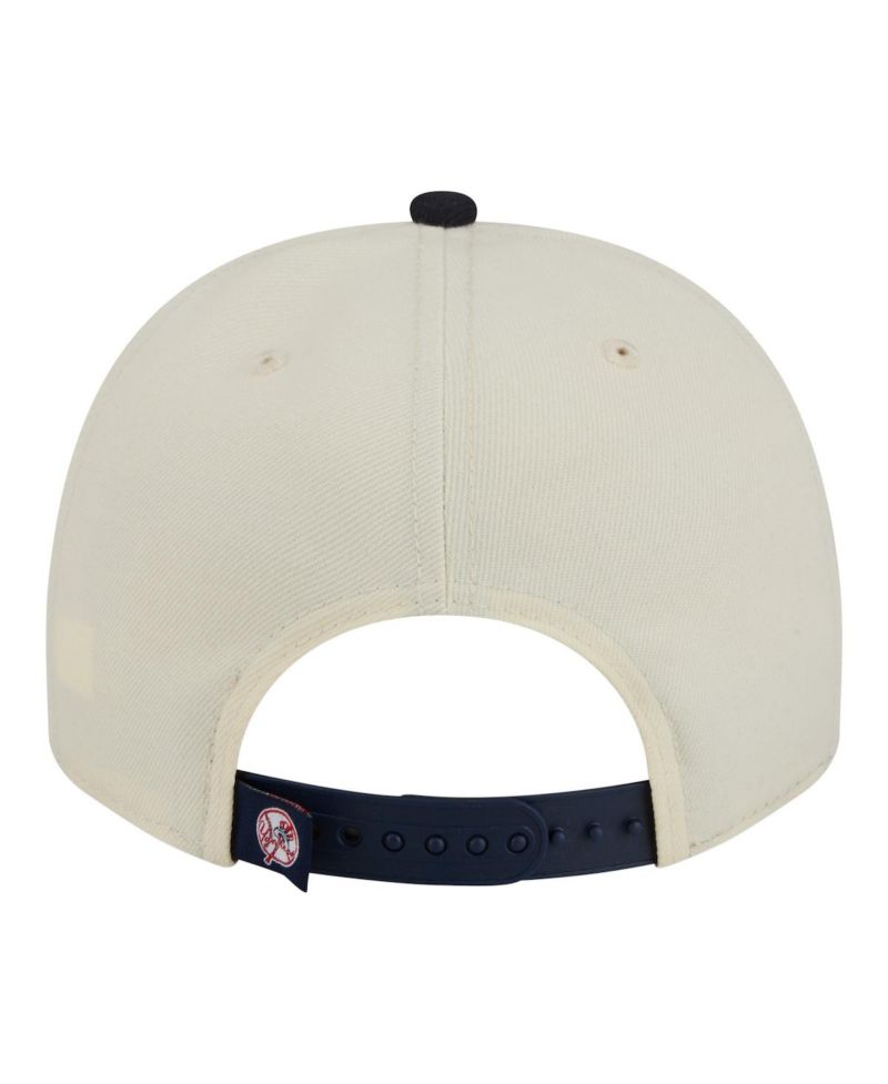 Men's Cream/Navy New York Yankees Classic A-Frame 9FIFTY Snapback Hat