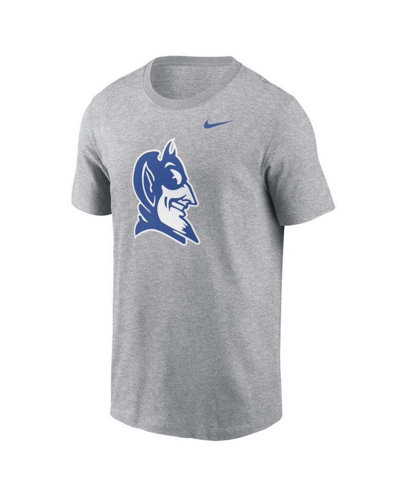 Men's Heather Gray Duke Blue Devils Primetime Evergreen Alternate Logo T-Shirt