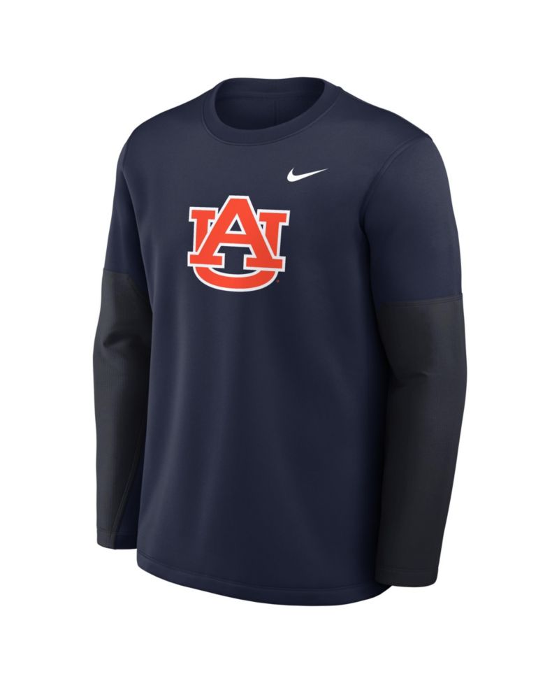 Men's Navy Auburn Tigers 2025 Sideline Coach Dri-FIT Long Sleeve T-Shirt