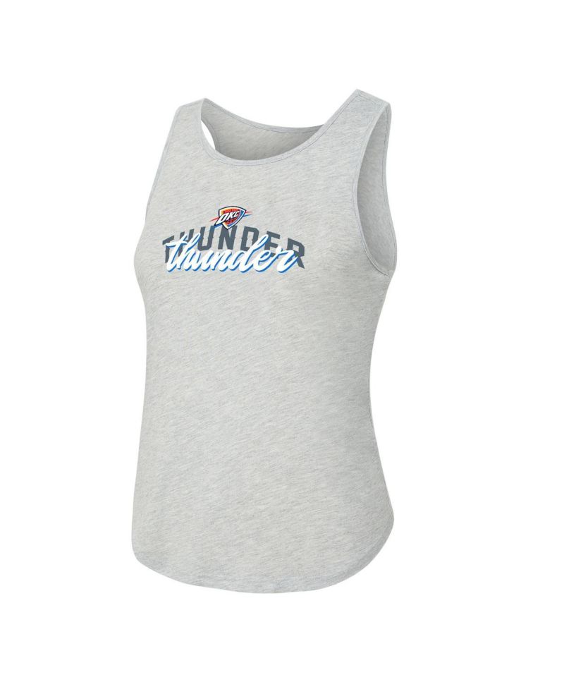 Women's Navy/Heather Gray Oklahoma City Thunder Regulate Tank & Pant Set