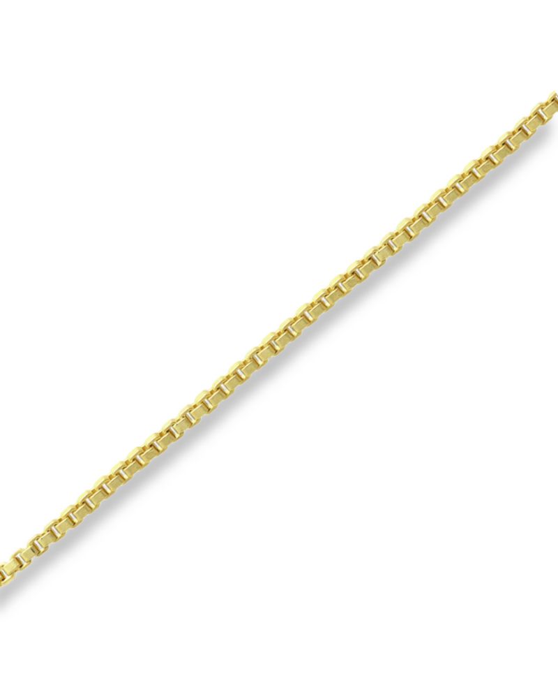 Adjustable 16"- 22" Box Link Chain Necklace in 18k Gold-Plated Sterling Silver, Created for Macy's (Also in Sterling Silver)