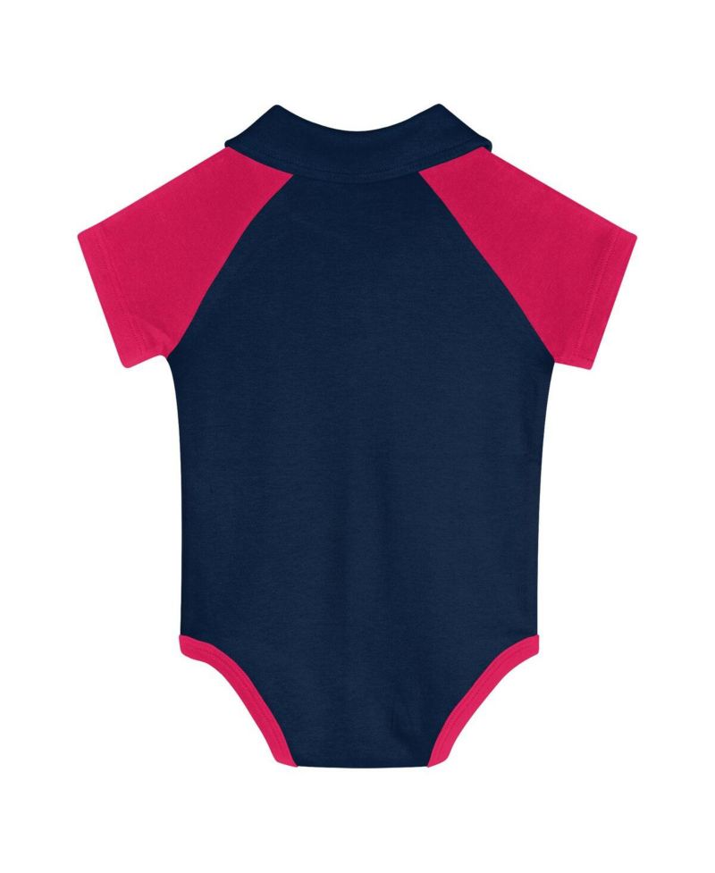 Newborn Red St. Louis City SC Newborn League Champ V-Neck Raglan Bodysuit