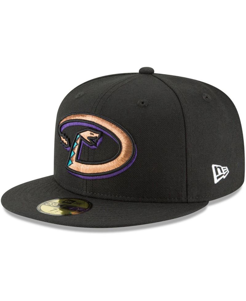 Men's Black Arizona Diamondbacks Cooperstown Collection Wool 59FIFTY Fitted Hat