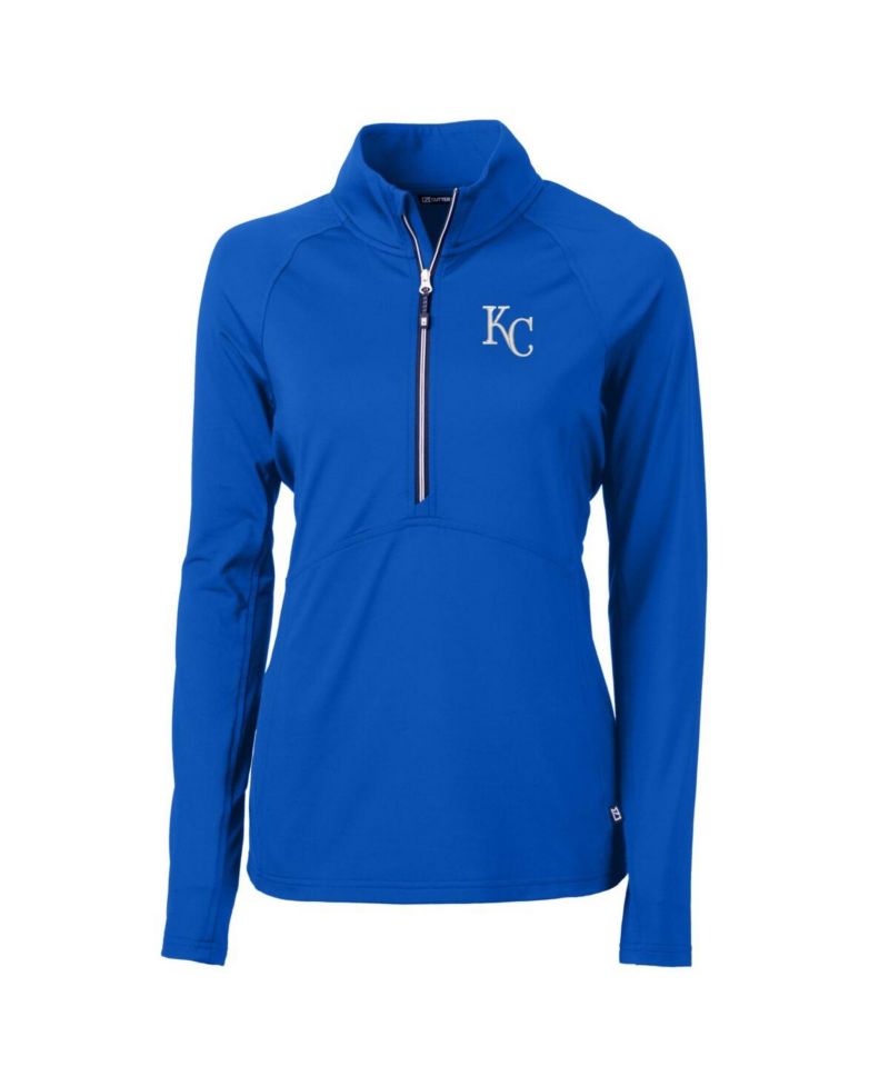 Women's Royal Kansas City Royals Adapt Eco Knit Stretch Half-Zip Pullover Top