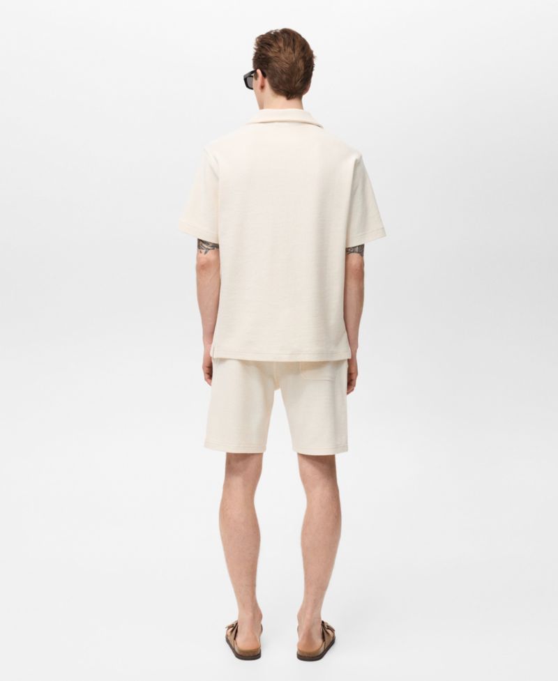 Men's Regular-Fit Textured Polo Shirt