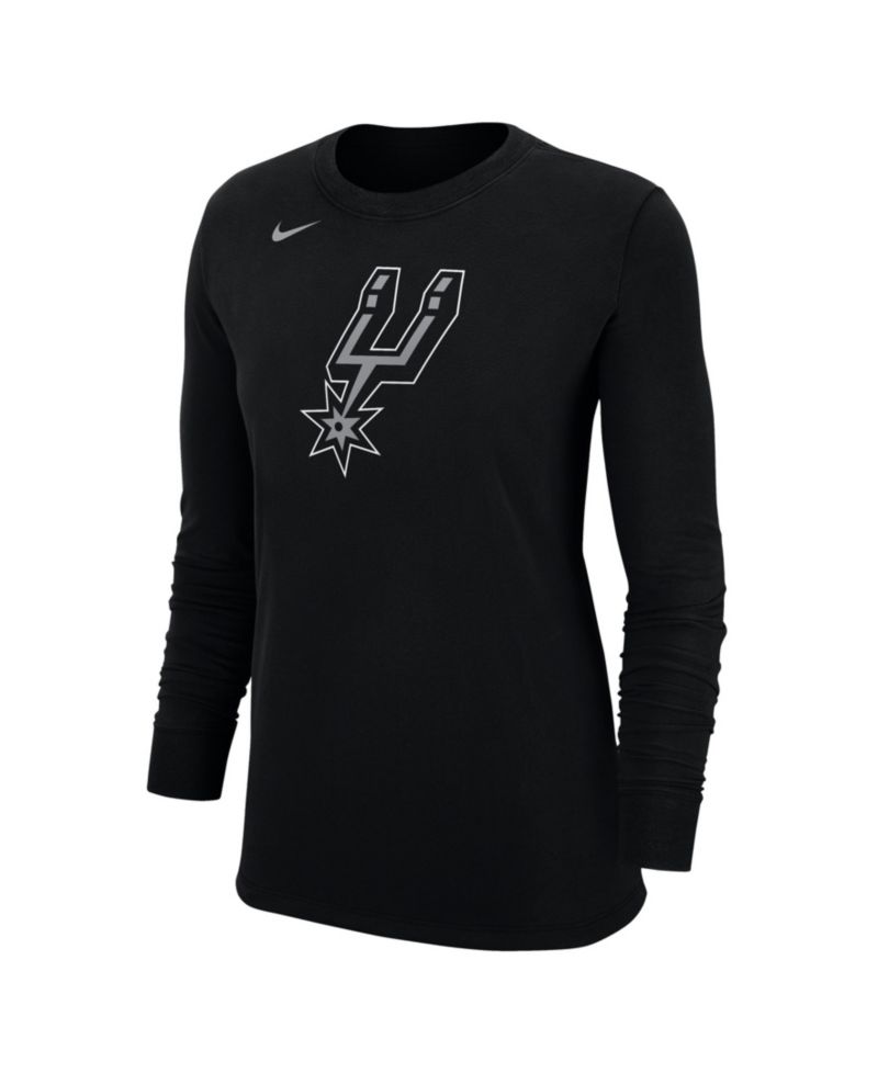 Women's Black San Antonio Spurs Logo Core Long Sleeve T-Shirt