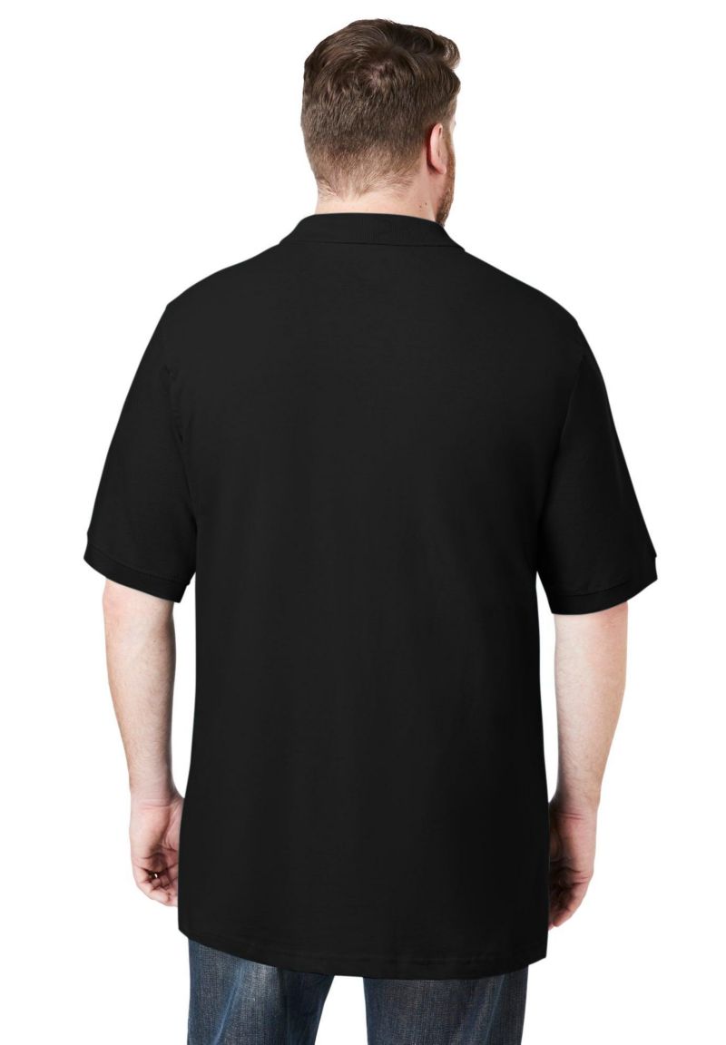 Men's Shrink-Less Longer-Length Cotton Polo Shirt