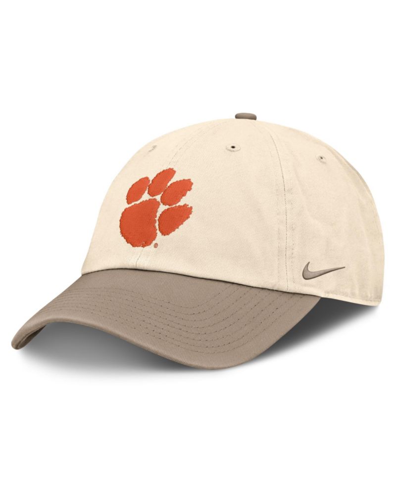 Men's Natural/Khaki Clemson Tigers Two-Tone Club Adjustable Hat
