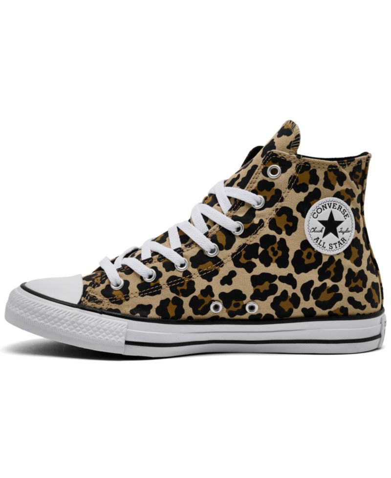 Стильные кроссовки Big Girls Chuck Taylor All Star с высоким берцем и леопардовым принтом от Finish Line